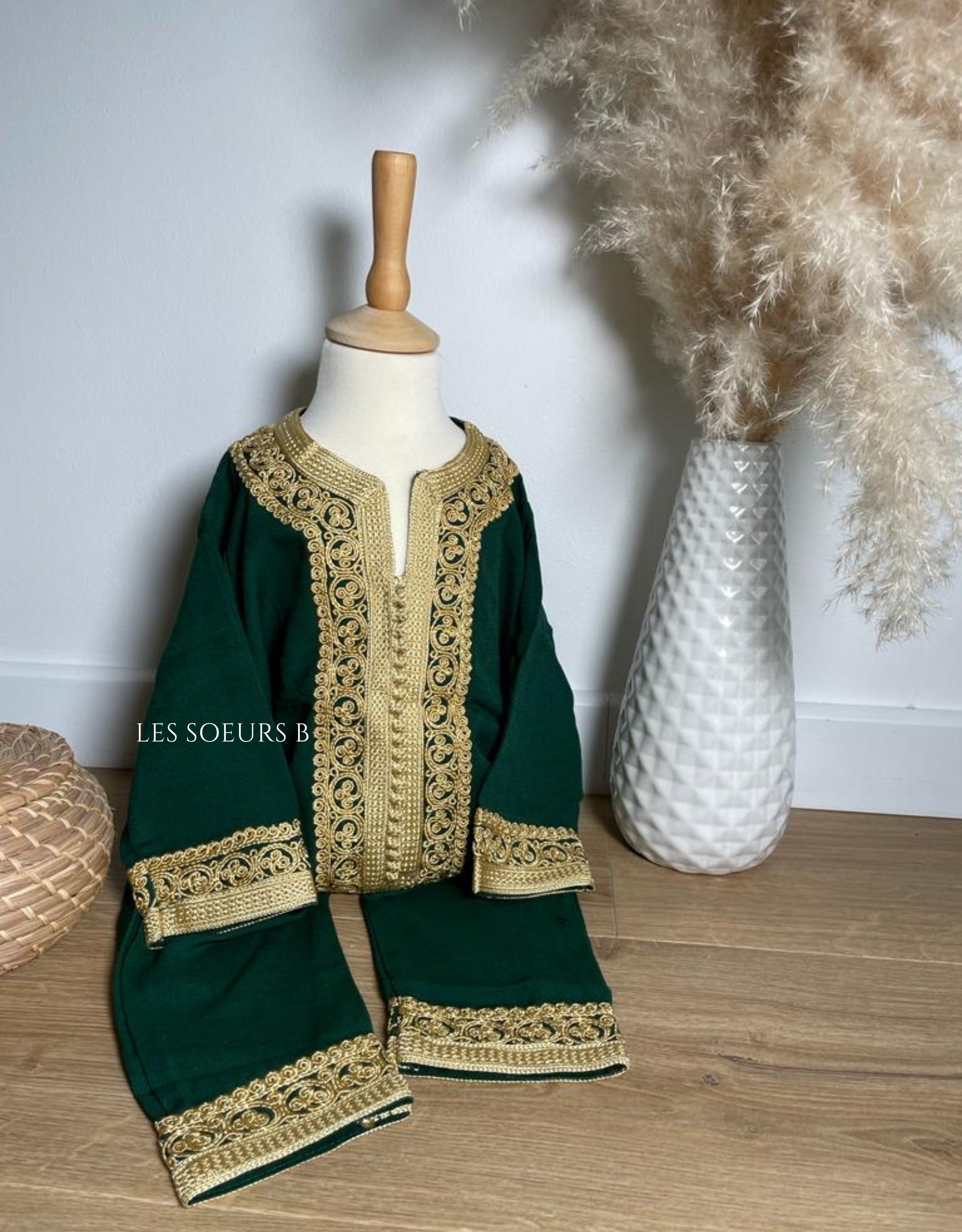 Grenouillère verte et dorée - Réf : 102