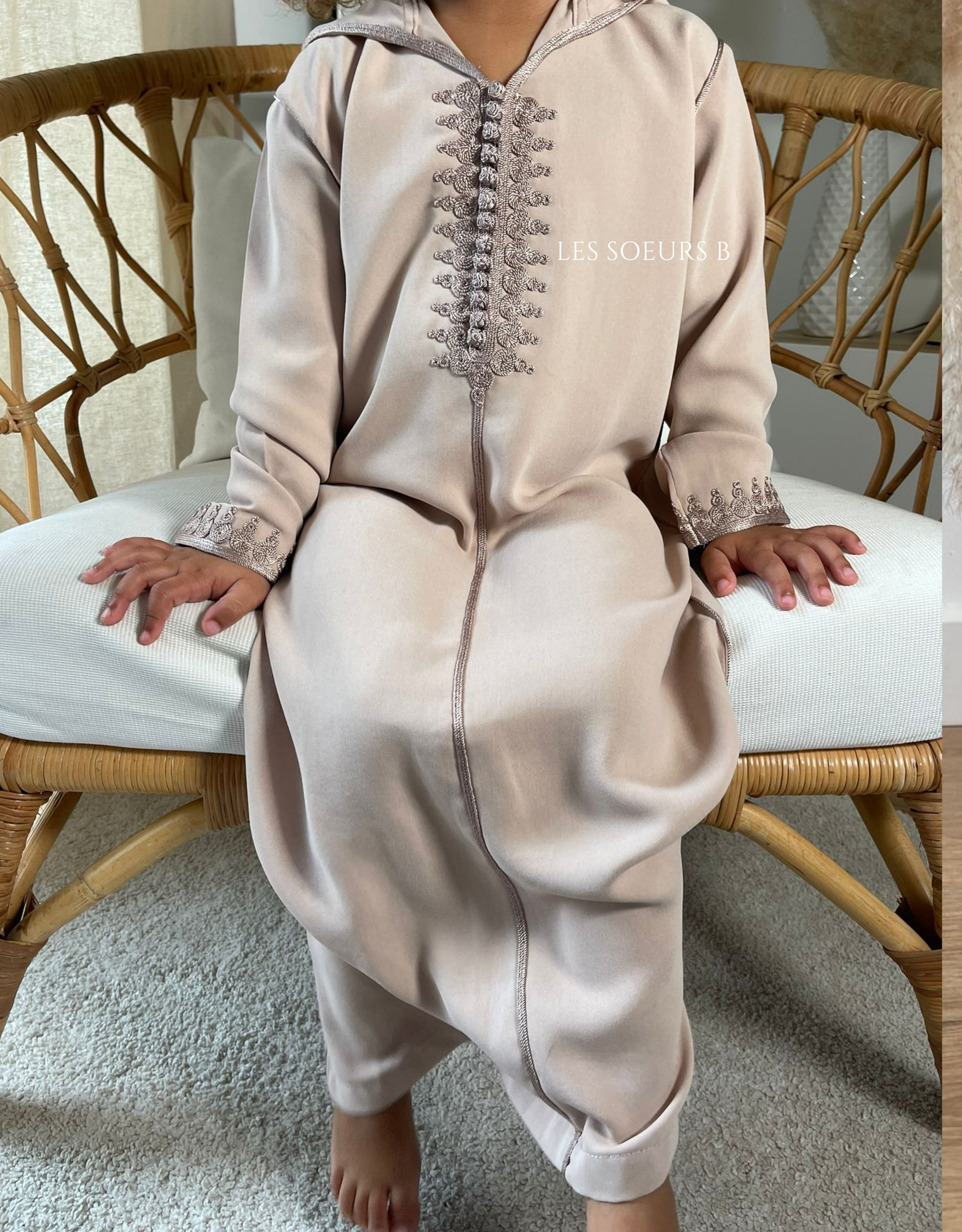 Jellaba taupe - Réf : 5016