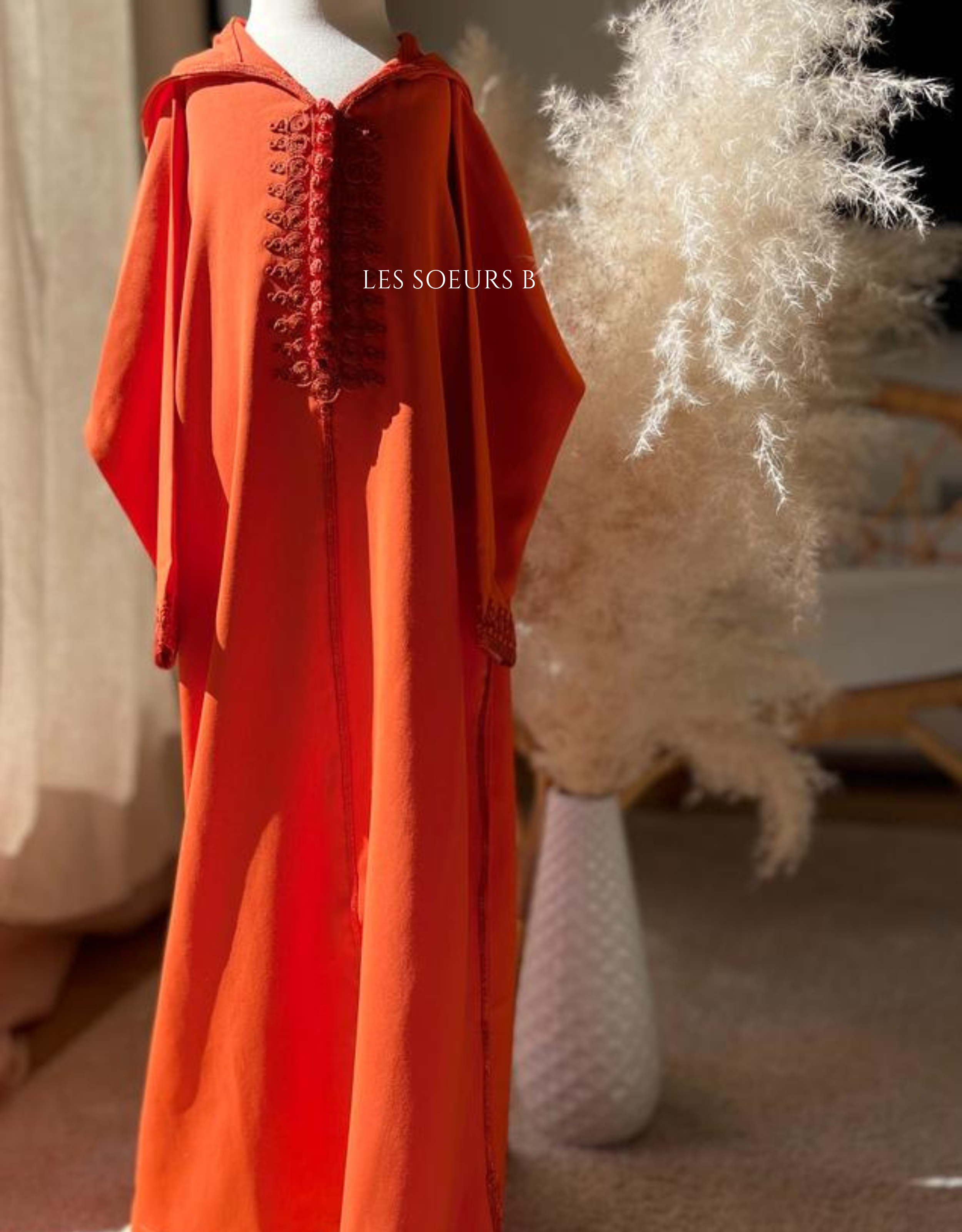 Jellaba orange- Réf : 5027