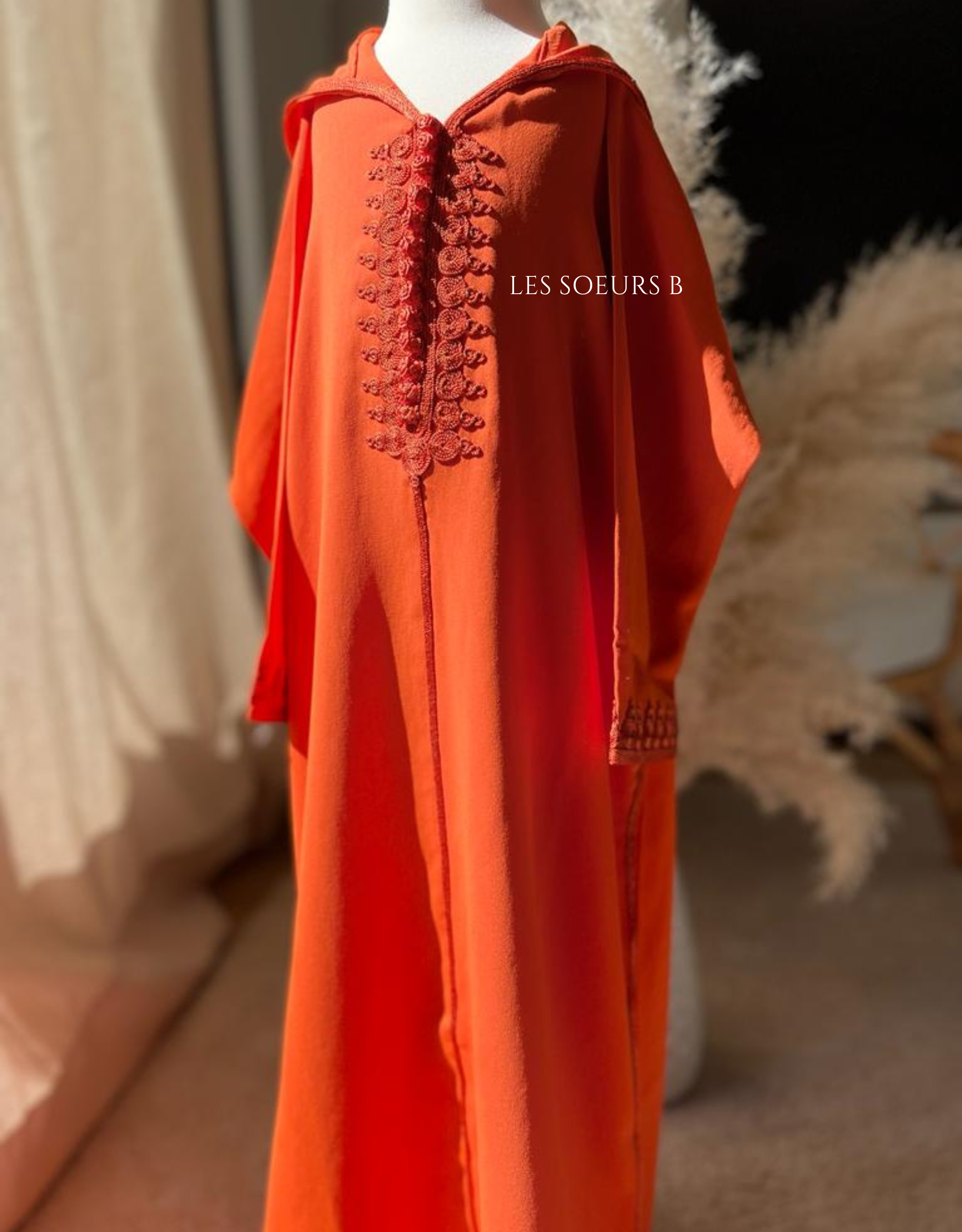 Jellaba orange- Réf : 5027