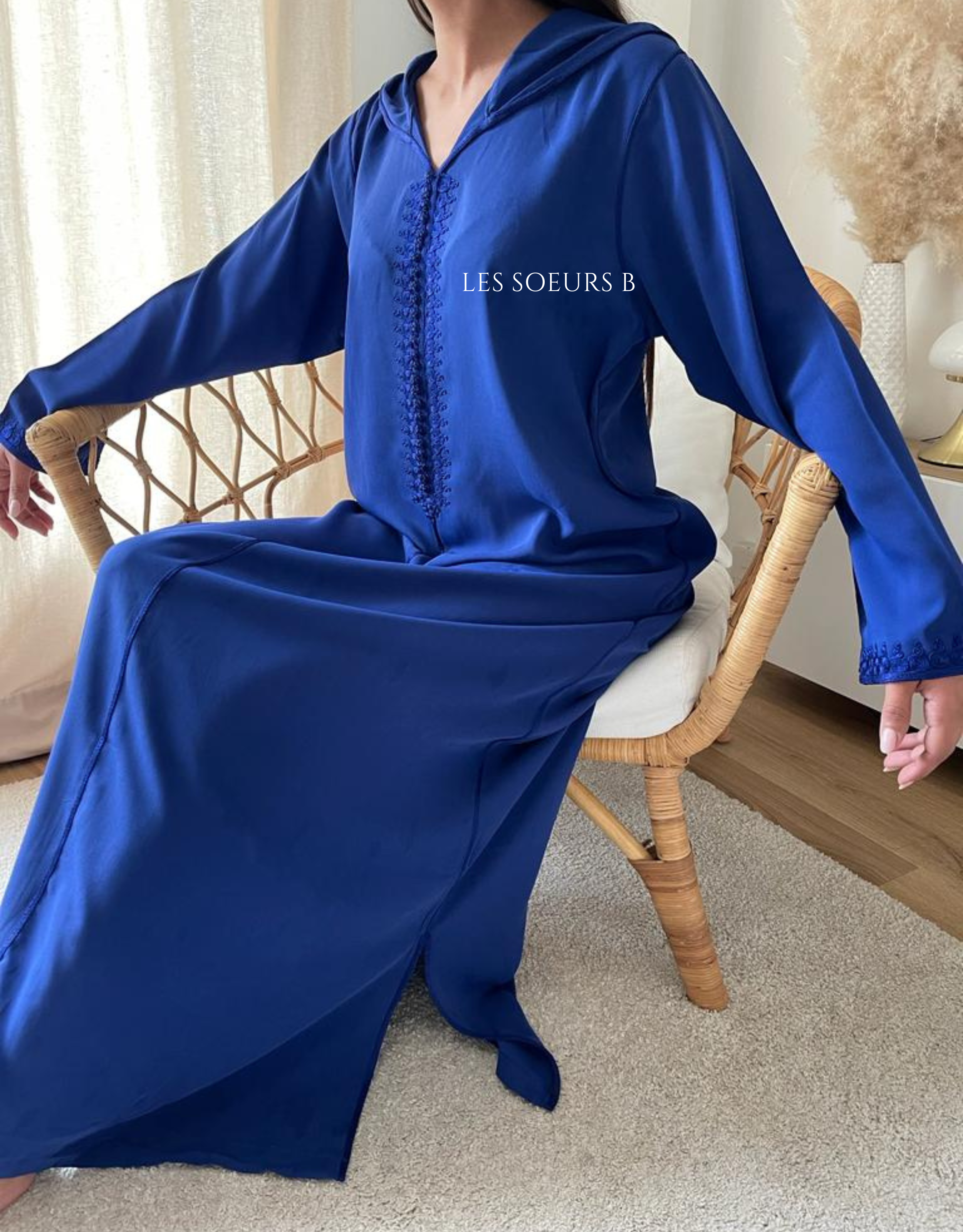 Jellaba bleu - Réf : 7008